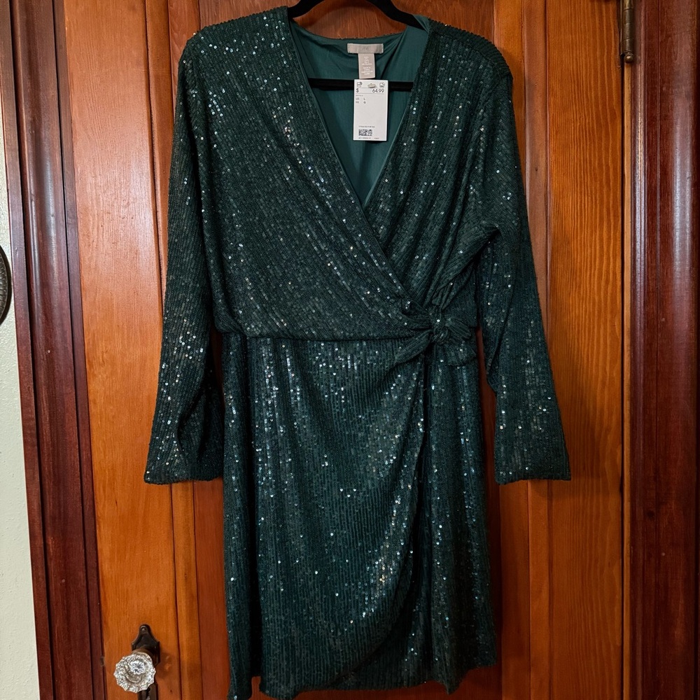 Emerald Green H&M Wrap Dress